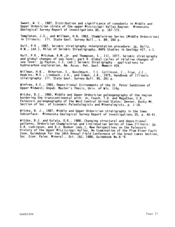 Genetic Stratigraphy and Correlation in the Ordovician of the Michigan, Basin, Midcontinent, U.S.A. Page 23