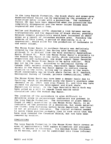 Long Rapids Formation: An Upper Devonian Black Shale in the Moose River Basin, Northern Ontario Page 27