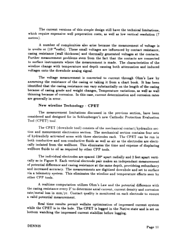 Cathodic Protection Evaluation of Well Casings Using Wireline Techniques Page 11