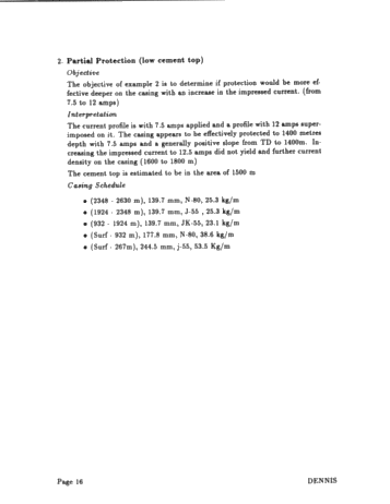 Cathodic Protection Evaluation of Well Casings Using Wireline Techniques Page 16