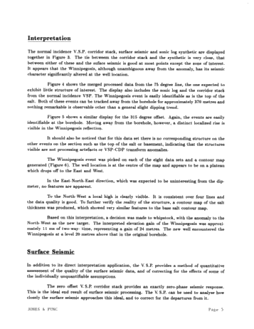 Application of the V.S.P. Technique to Locating a Devonian Reef; A Case Study Page 5