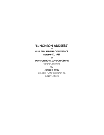 Luncheon Address Page 1