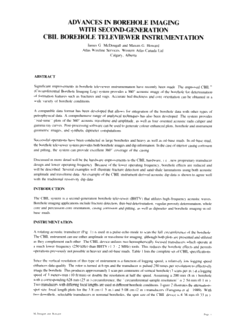 Advances in Borehole Imaging With Second-Generation CBIL Borehole Televiewer Instrumentation Page 1