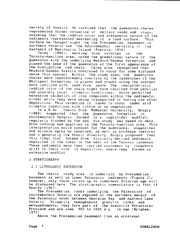 Depositional Environment of the Queenston Shale, Southwestern Ontario Page 4
