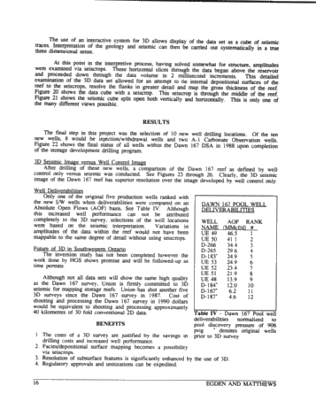 A 3-D Seismic Case Study of the Dawn 167 Pool Page 16
