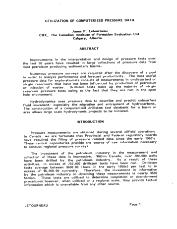 Utilization of Computerized Pressure Data Page 1