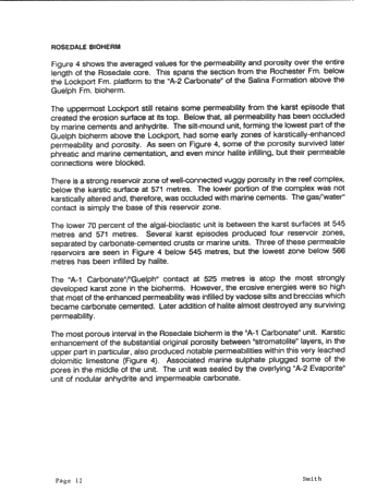The Geology of Porosity and Permeability Variation in Siluran Pinnacle Reefs, Southwestern Ont. Page 12