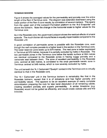 The Geology of Porosity and Permeability Variation in Siluran Pinnacle Reefs, Southwestern Ont. Page 14