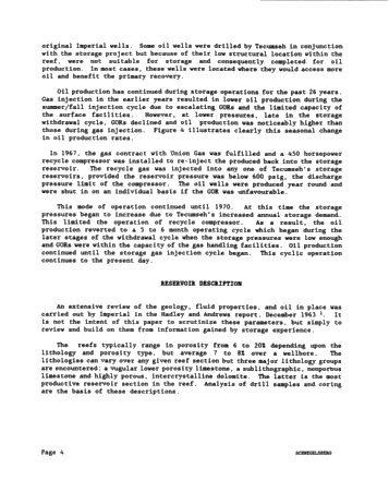 Secondary Recovery of Oil in a Natural Gas Storage Reservoir: A Case Study Page 4