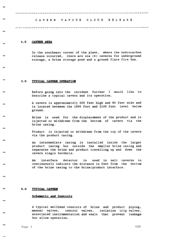 A Vapour Cloud Release From an LPG Storage Cavern Page 2