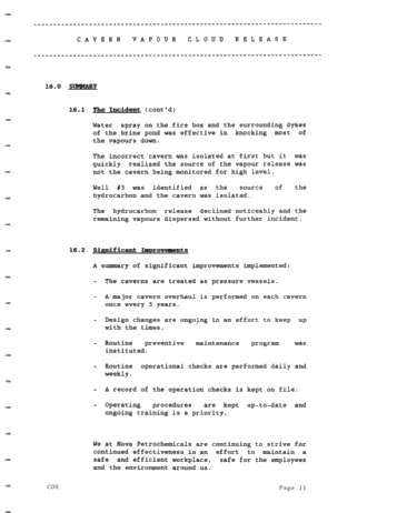 A Vapour Cloud Release From an LPG Storage Cavern Page 11
