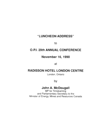 Luncheon Address Page 1