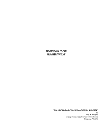 Solution Gas Conservation in Alberta Page 1