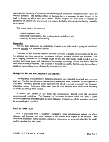 Risk Analysis of Pipeline Transmission of Hazardous Substances Page 7