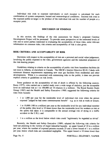 Risk Analysis of Pipeline Transmission of Hazardous Substances Page 8