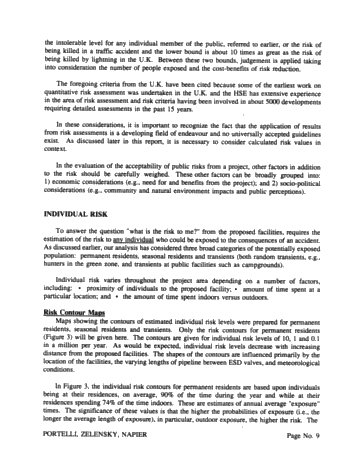 Risk Analysis of Pipeline Transmission of Hazardous Substances Page 9