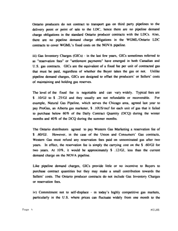 Natural Gas Purchasing Practices in Ontario Page 4