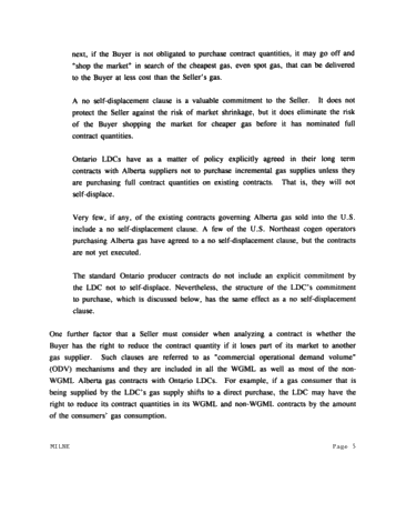 Natural Gas Purchasing Practices in Ontario Page 5