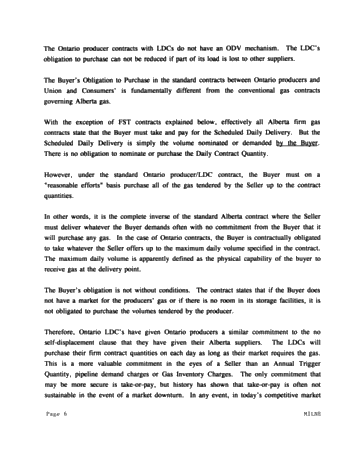 Natural Gas Purchasing Practices in Ontario Page 6