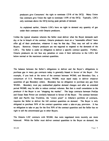 Natural Gas Purchasing Practices in Ontario Page 9