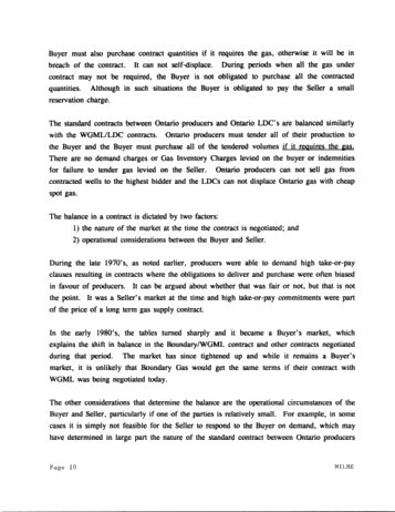 Natural Gas Purchasing Practices in Ontario Page 10