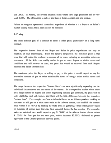 Natural Gas Purchasing Practices in Ontario Page 11
