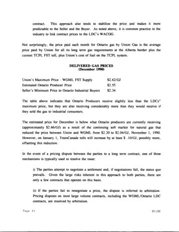 Natural Gas Purchasing Practices in Ontario Page 14