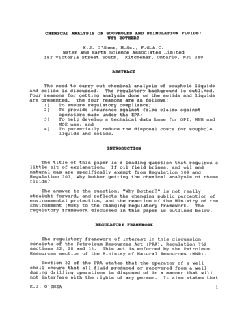 Chemical Analysis of Soupholes and Stimulation Fluids: Why Bother? Page 1