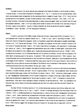 Comparisons of Recent Arthropods and Trilobites Trilobites and Their Use as Possible Paleoenvironmental Indicators Page 3