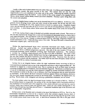 Subaerial Exposure of Middle Silurian Guelph Formation Pinnacle Reefs of the Michigan Basin, Southwestern Ontario Page 8