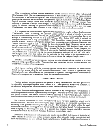 Subaerial Exposure of Middle Silurian Guelph Formation Pinnacle Reefs of the Michigan Basin, Southwestern Ontario Page 12