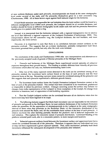 Subaerial Exposure of Middle Silurian Guelph Formation Pinnacle Reefs of the Michigan Basin, Southwestern Ontario Page 13