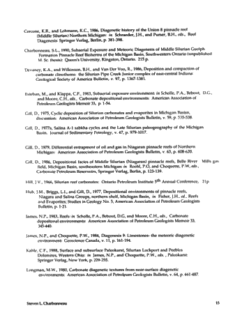 Subaerial Exposure of Middle Silurian Guelph Formation Pinnacle Reefs of the Michigan Basin, Southwestern Ontario Page 15