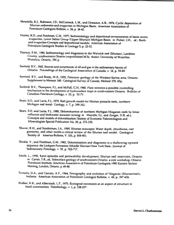 Subaerial Exposure of Middle Silurian Guelph Formation Pinnacle Reefs of the Michigan Basin, Southwestern Ontario Page 16