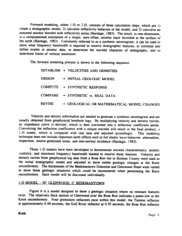 Seismic Modeling of the Rose Run Formation, Eastern Ohio Page 5