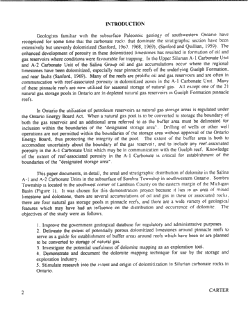 Dolomitization Patterns in the Salina A-1 and A-2 Units, Sombra Township, Ontario Page 2
