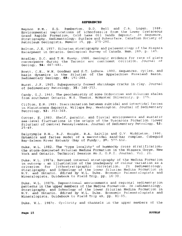 Paleoenvironments of the Grimsby Formation (Silurian) in Subsurface, Lake Erie, Ontario Page 15