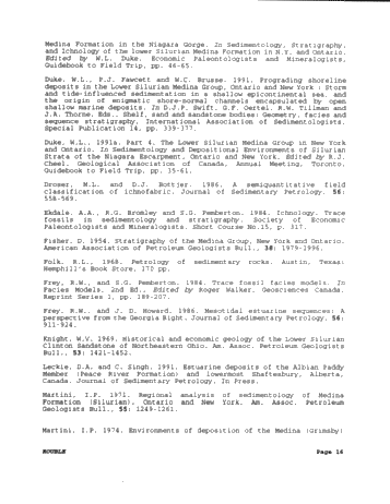 Paleoenvironments of the Grimsby Formation (Silurian) in Subsurface, Lake Erie, Ontario Page 16