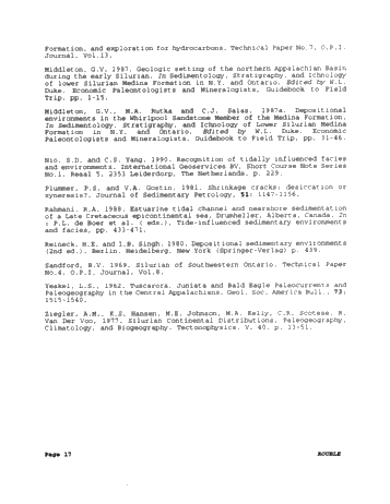 Paleoenvironments of the Grimsby Formation (Silurian) in Subsurface, Lake Erie, Ontario Page 17