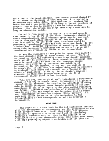 Geographic Information Systems and Land Management for the Ontario Oil Patch Page 2