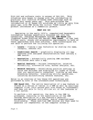 Geographic Information Systems and Land Management for the Ontario Oil Patch Page 4