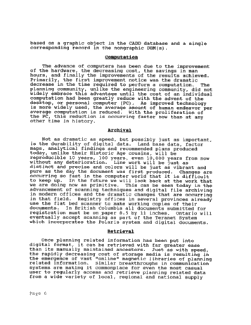 Geographic Information Systems and Land Management for the Ontario Oil Patch Page 6