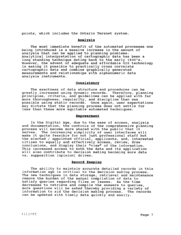 Geographic Information Systems and Land Management for the Ontario Oil Patch Page 7