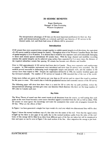 3-D Seismic Benefits Page 1