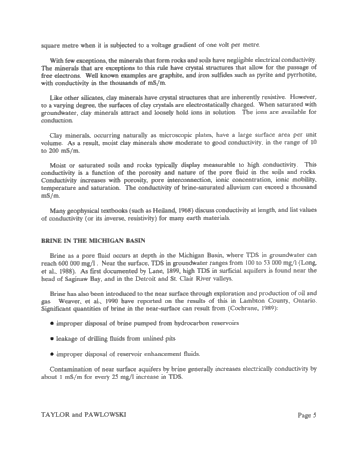 Electromagnetic Mapping of Brine Contamination in Petroleum Producing Areas Page 5