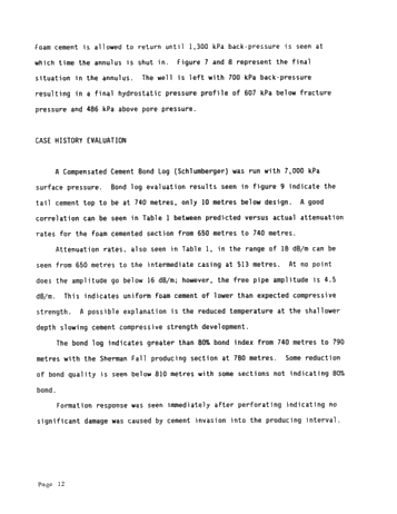 Foam Cementing Across Fractured Ordovician Formations in Kent/Essex County Page 12