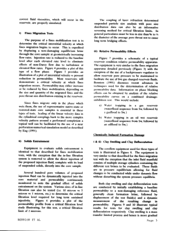 The Design and Use of Laboratory Tests to Reduce Formation Damage in Oil and Gas Reservoirs Page 5