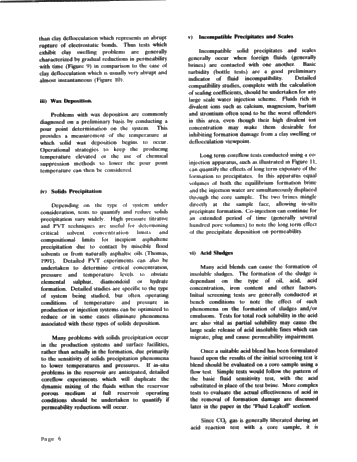 The Design and Use of Laboratory Tests to Reduce Formation Damage in Oil and Gas Reservoirs Page 6