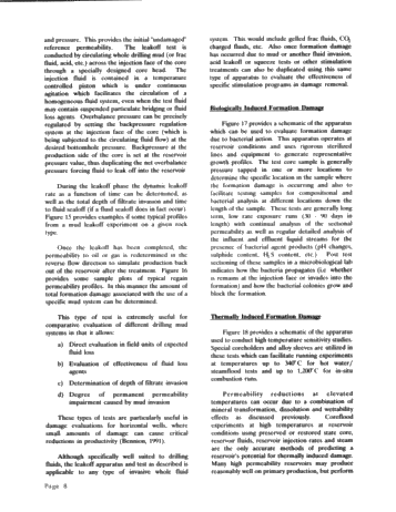 The Design and Use of Laboratory Tests to Reduce Formation Damage in Oil and Gas Reservoirs Page 8