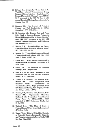 The Design and Use of Laboratory Tests to Reduce Formation Damage in Oil and Gas Reservoirs Page 10